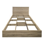 Κρεβάτι Athos pakoworld σε sonoma απόχρωση 160x200εκ-383-000098