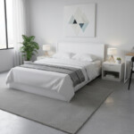 Κρεβάτι Athos pakoworld σε λευκή απόχρωση 160x200εκ-383-000099