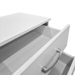 Κομοδίνο Athos pakoworld σε λευκή απόχρωση 48x40x41.5εκ-383-000104