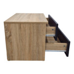 Κομοδίνο Athos pakoworld σε sonoma-ανθρακί απόχρωση 48x40x41.5εκ-383-000105