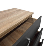 Συρταριέρα Athos pakoworld σε sonoma-ανθρακί απόχρωση 80x40x79εκ-383-000110