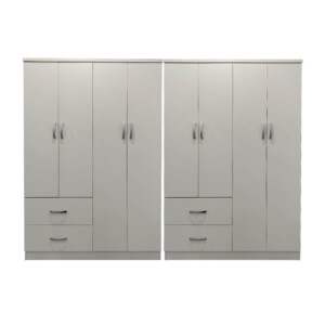 Ντουλάπα οχτάφυλλη Lego pakoworld λευκή 241x42x181εκ-383-000182