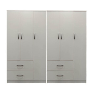 Ντουλάπα εξάφυλλη Lego pakoworld λευκή 180x42x180εκ-383-000183