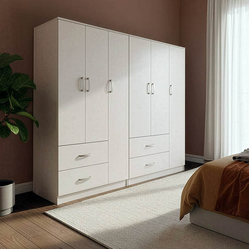 Ντουλάπα εξάφυλλη Lego pakoworld λευκή 180x42x180εκ-383-000183 Ντουλάπα εξάφυλλη Lego pakoworld λευκή 180x42x180εκ-383-000183