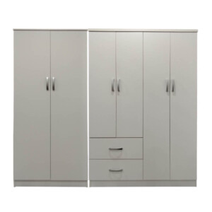 Ντουλάπα εξάφυλλη Lego Ι pakoworld λευκή 200