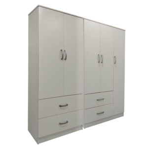 Ντουλάπα πεντάφυλλη Lego pakoworld λευκή 170x42x180εκ-383-000186