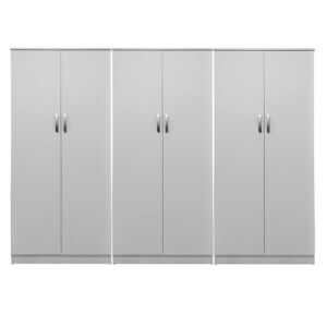 Ντουλάπα εξάφυλλη Lego ΙΙ pakoworld λευκή 240x42x180εκ-383-000189