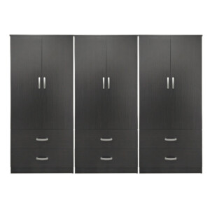 Ντουλάπα εξάφυλλη με συρτάρια Lego pakoworld wenge 240x42x180εκ-383-000191