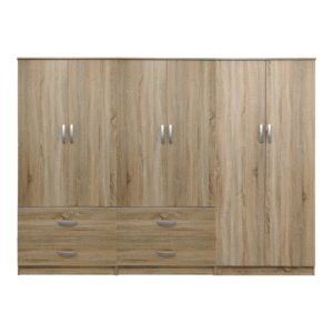 Ντουλάπα εξάφυλλη Lego pakoworld sonoma 240x42x180εκ-383-000203