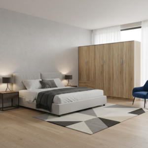 Ντουλάπα εξάφυλλη Lego I pakoworld sonoma 240x42x180εκ-383-000204