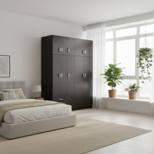 Ντουλάπα πεντάφυλλη με πατάρι Lego I pakoworld wenge 170x42x240εκ-383-000256