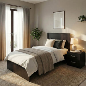 Σετ Κρεβατοκάμαρας Athos Wenge με Κρεβάτι 90x190εκ Σετ 2τεμ-383-000291