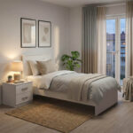 Σετ Κρεβατοκάμαρας Athos Λευκό με Κρεβάτι 90x190εκ Σετ 2τεμ-383-000292