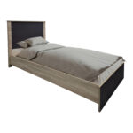 Σετ Κρεβατοκάμαρας Athos Sonoma Ανθρακί με Κρεβάτι 90x190εκ Σετ 3τεμ-383-000298