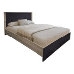 Σετ Κρεβατοκάμαρας Athos Sonoma Ανθρακί με Κρεβάτι 140x200εκ Σετ 4τεμ-383-000308