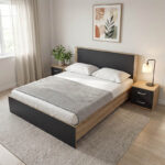 Σετ Κρεβατοκάμαρας Athos Sonoma Ανθρακί με Κρεβάτι 160x200εκ Σετ 3τεμ-383-000313