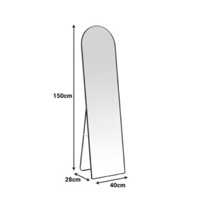 Καθρέπτης Plaza pakoworld αλουμίνιο σε λευκή απόχρωση 40x28x150εκ-384-000003