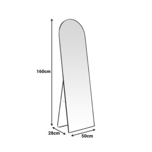 Καθρέπτης Plaza I pakoworld αλουμίνιο σε χρυσή απόχρωση 50x28x160εκ-384-000005