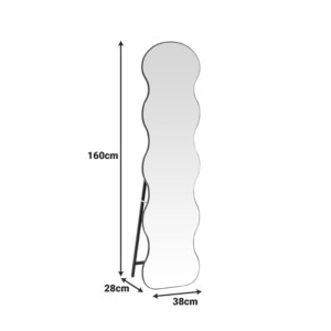 Καθρέπτης Waven pakoworld σε λευκή απόχρωση 38x28x148εκ-384-000012