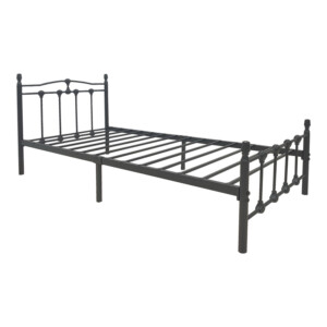 Κρεβάτι Wotso pakoworld μεταλλικό σε μαύρη απόχρωση 90x190εκ-386-000005