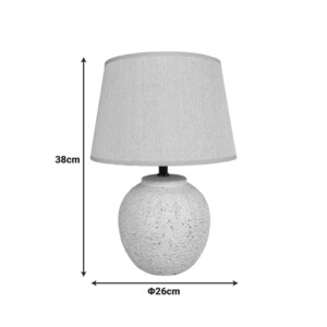 Επιτραπέζιο φωτιστικό Lurata Inart Ε27 κεραμικό σε μαύρο-μπεζ απόχρωση Φ26x38εκ-387-000002