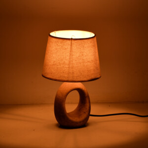 Επιτραπέζιο φωτιστικό Collie Inart Ε14 κεραμικό σε γκρι antique-μπεζ απόχρωση Φ18x29εκ-387-000012