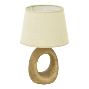 Επιτραπέζιο φωτιστικό Collie Inart Ε14 κεραμικό σε γκρι antique-μπεζ απόχρωση Φ18x29εκ-387-000012