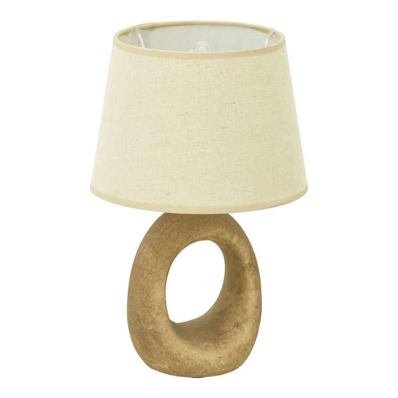 Επιτραπέζιο φωτιστικό Collie Inart Ε14 κεραμικό σε γκρι antique-μπεζ απόχρωση Φ18x29εκ-387-000012