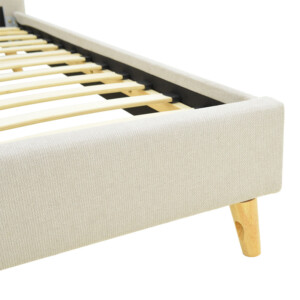 Κρεβάτι LumiLux pakoworld ύφασμα σε μπεζ απόχρωση 100x200εκ-388-000025