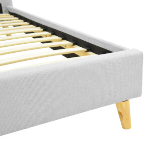 Κρεβάτι LumiLux pakoworld ύφασμα σε γκρι απόχρωση 100x200εκ-388-000026