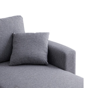Γωνιακός αναστρέψιμος καναπές κρεβάτι Kamore pakoworld με αποθηκευτικό χώρο γκρι ύφασμα 223x146x85εκ-389-000004