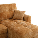 Γωνιακός αναστρέψιμος καναπές κρεβάτι Comfie pakoworld με αποθηκευτικό χώρο camel ύφασμα 260x156x98εκ-389-000007