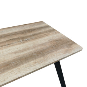 Τραπέζι Squaro pakoworld sonoma mdf με μαύρα μεταλλικά πόδια 120x70x75εκ-390-000010