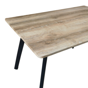 Τραπέζι Squaro pakoworld sonoma mdf με μαύρα μεταλλικά πόδια 120x70x75εκ-390-000010