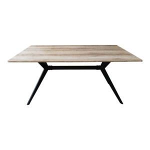 Τραπέζι Ezali pakoworld sonoma mdf με μαύρα μεταλλικά πόδια 160x90x75εκ-390-000019