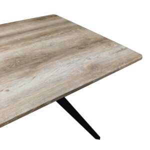 Τραπέζι Ezali pakoworld sonoma mdf με μαύρα μεταλλικά πόδια 160x90x75εκ-390-000019