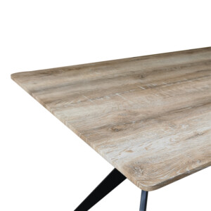 Τραπέζι Ezali pakoworld sonoma mdf με μαύρα μεταλλικά πόδια 160x90x75εκ-390-000019