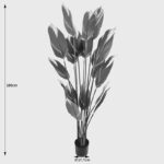 Διακοσμητικό φυτό σε γλάστρα Lucky Inart πράσινο Φ80x180εκ-391-000003