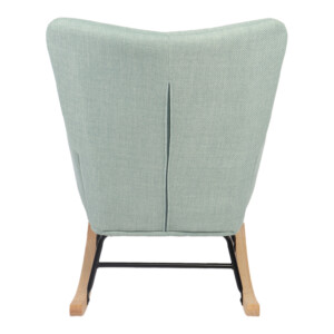 Κουνιστή πολυθρόνα Jianna pakoworld μέντα ύφασμα με πόδι σε φυσική απόχρωση 79x64x89εκ-393-000006