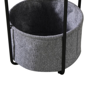 Βοηθητικό τραπέζι Fredami pakoworld μαύρο μαρμάρου Φ40x50εκ-395-000001