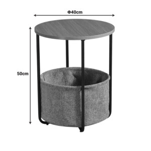 Βοηθητικό τραπέζι Fredami pakoworld sonoma Φ40x50εκ-395-000002