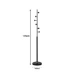 Καλόγερος Sinem pakoworld μέταλλο σε μαύρη-φυσική απόχρωση Φ30x175εκ-395-000009