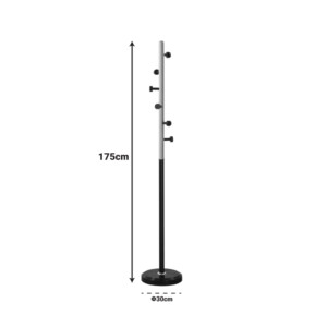 Καλόγερος Sinem pakoworld μέταλλο σε λευκή-φυσική απόχρωση Φ30x175εκ-395-000010