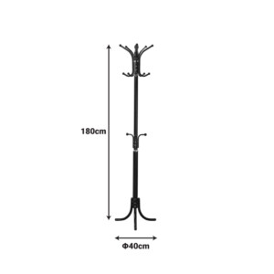 Καλόγερος Mendora pakoworld μέταλλο σε μαύρη απόχρωση 40x40x180εκ-395-000012
