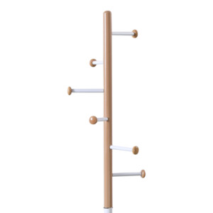 Καλόγερος Serea pakoworld μέταλλο σε λευκή-φυσική απόχρωση Φ30x175εκ-395-000015