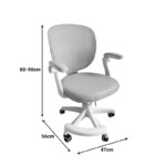 Καρέκλα γραφείου παδική Bernu pakoworld ύφασμα mesh σε σιελ απόχρωση 47x56x80-90εκ-406-000001