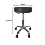 Σκαμπό γραφείου-εργασίας τροχήλατο Tebere pakoworld pu σε μαύρη απόχρωση 35x35x45-57εκ-406-000006