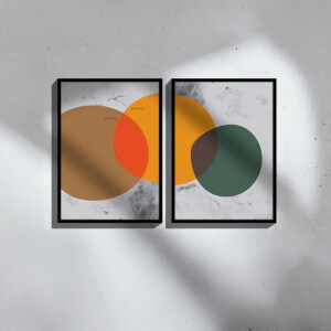 Πίνακας Derdia I pakoworld δίπτυχος με ψηφιακή εκτύπωση και πλαίσιο 33x1.5x48εκ-409-000139