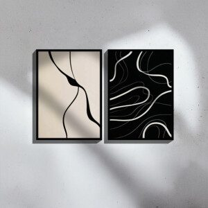 Πίνακας Bennez I pakoworld δίπτυχος με ψηφιακή εκτύπωση και πλαίσιο 33x1.5x48εκ-409-000142