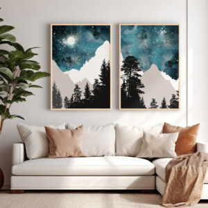 Πίνακας Grezio pakoworld δίπτυχος με ψηφιακή εκτύπωση και πλαίσιο 33x1.5x48εκ-409-000148